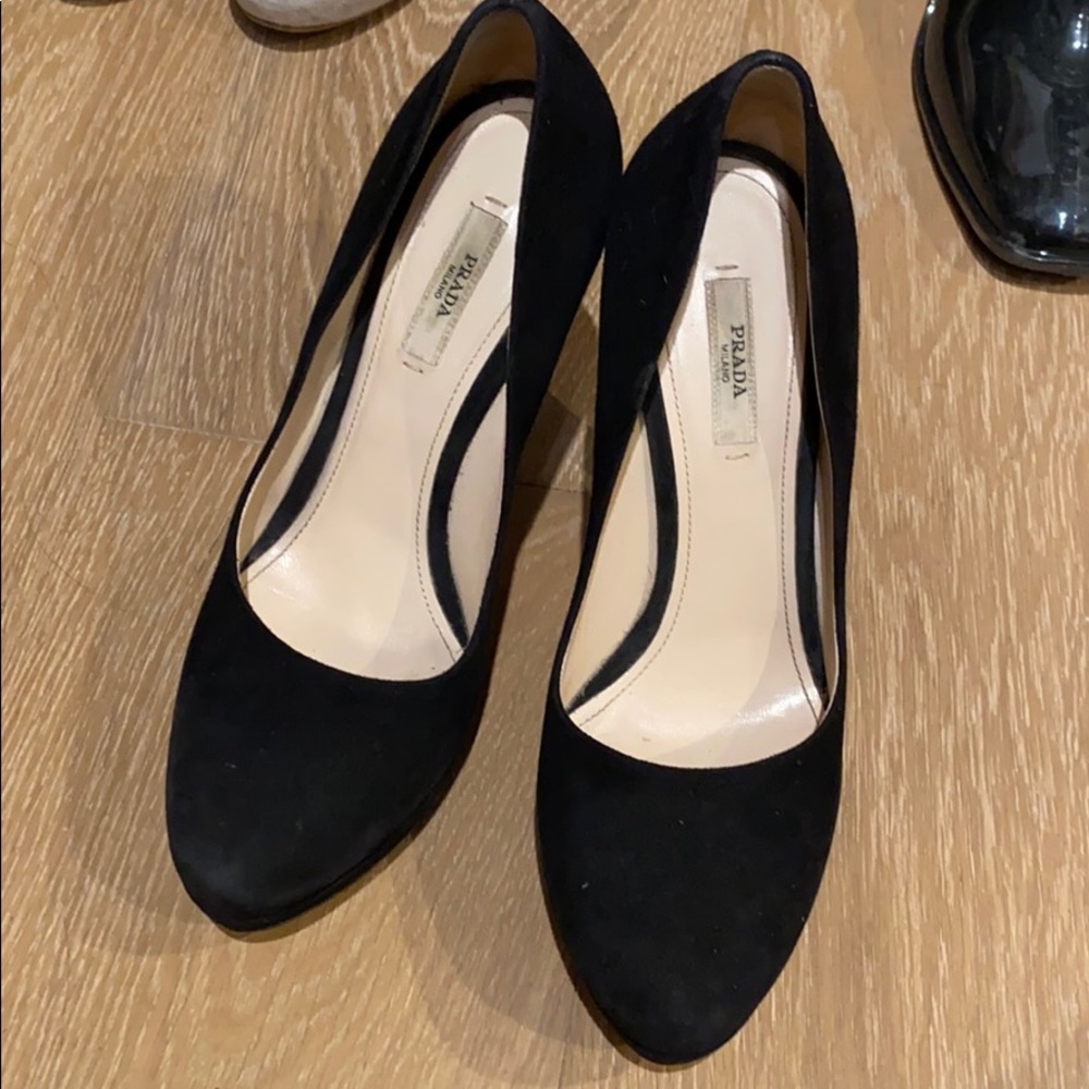Prada platform heels. 5” suede. 39 size.